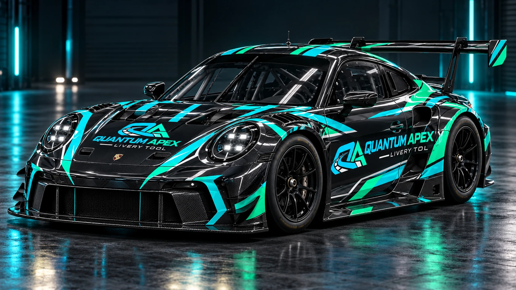 Porsche 911 GT3 R in Olivers Quantum Apex Team-Livery